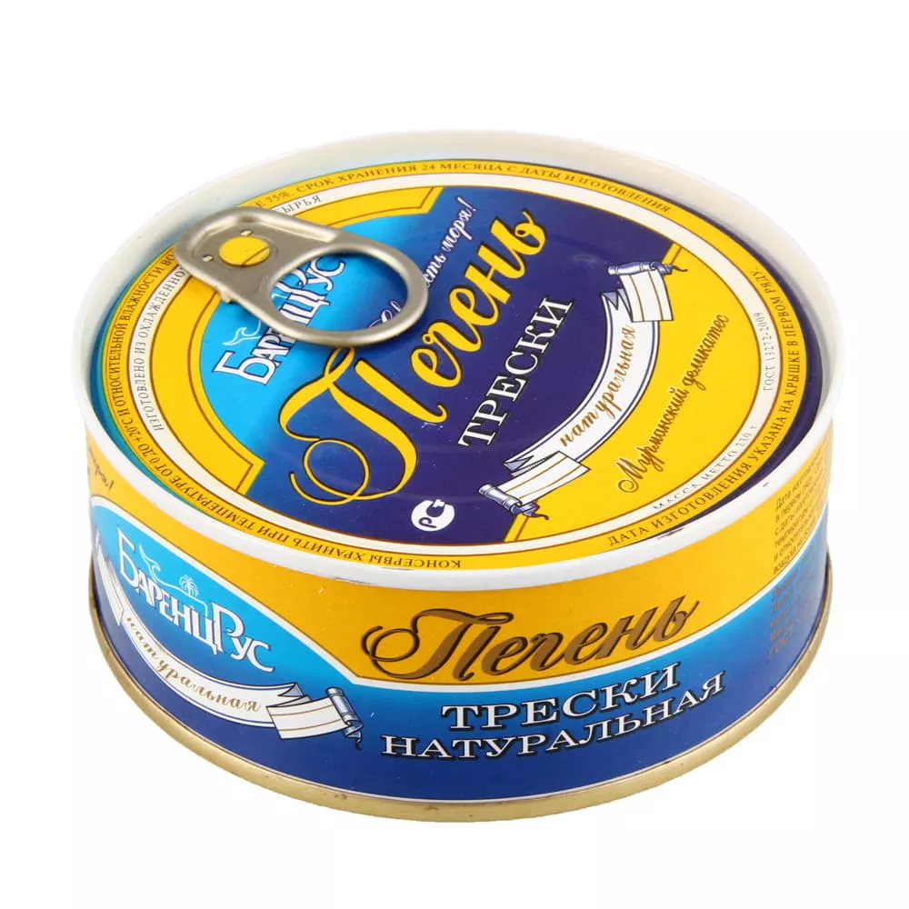 фотография продукта Печень трески берег/море баренц рус