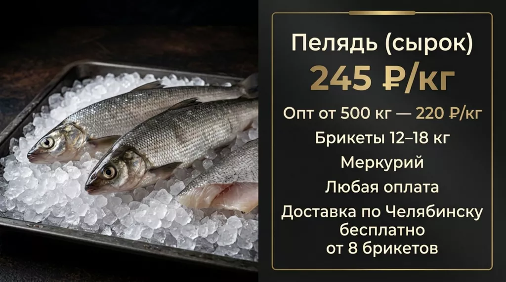 фотография продукта Замороженная пелядь (сырок) в брикетах 