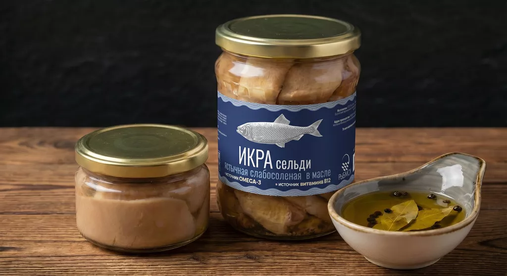 фотография продукта Икра сельди в ястыках в масле (стекло)