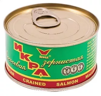 Фотография продукта  икра лососевая ж/б 95 грамм