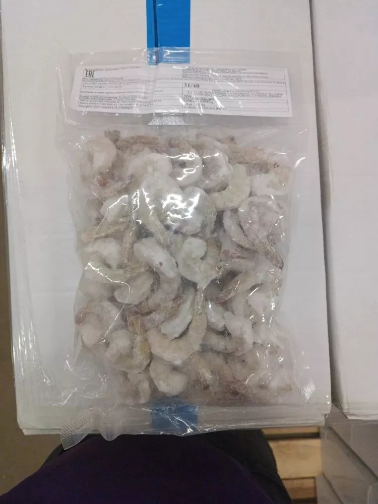 Фотография продукта Креветка сыро/морож очищ на хвосте 31/40