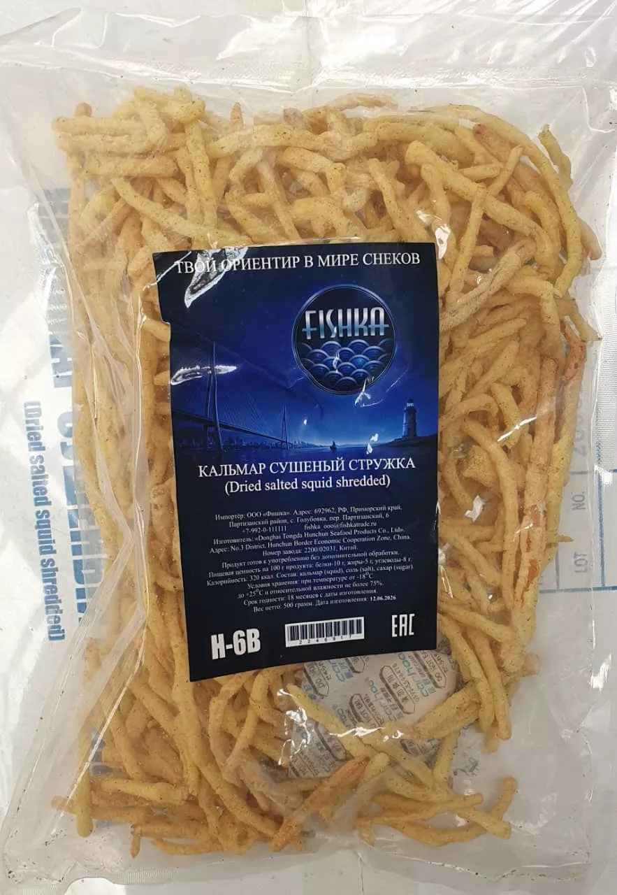 фотография продукта Кальмар сушеный стружка (жареный)